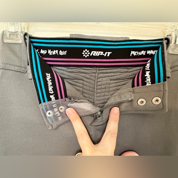 Rip-It Girls Youth Charcoal Grey Pro Softball Pants(set of 3)- size M - Picture 9 of 12